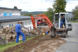 Alles schnell wieder zu baggern . . .