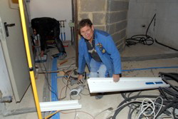 Dieter ist zufrieden mit der heutigen Arbeit . . .