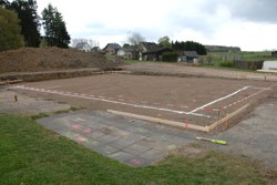 Markierung f�r Brauchwasserabfl�sse aufgebracht.