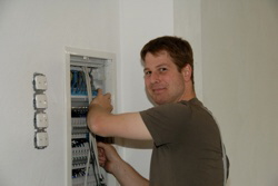 Marcel am Mischpult.