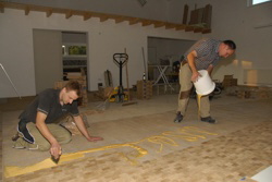 Die Schreiner kommen gut vorw�rts.