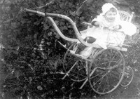 Nesth�kchen "Jeni" im modernen Reisewagen (Archiv Hejo Mies)