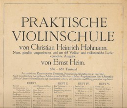 Vaters  "Praktische Violinschule," f�r den Laien ein Buch mit mindestens "sieben Siegeln" auf 188 dicht bedruckten Notenseiten (Archivbild J. Vossen)